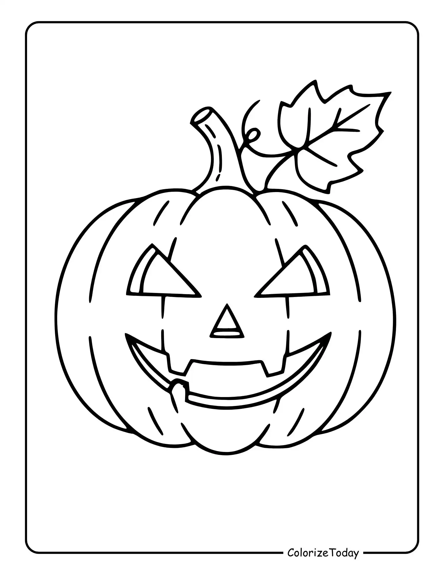 A Cute Halloween Scary Pumpkin Coloring Pages