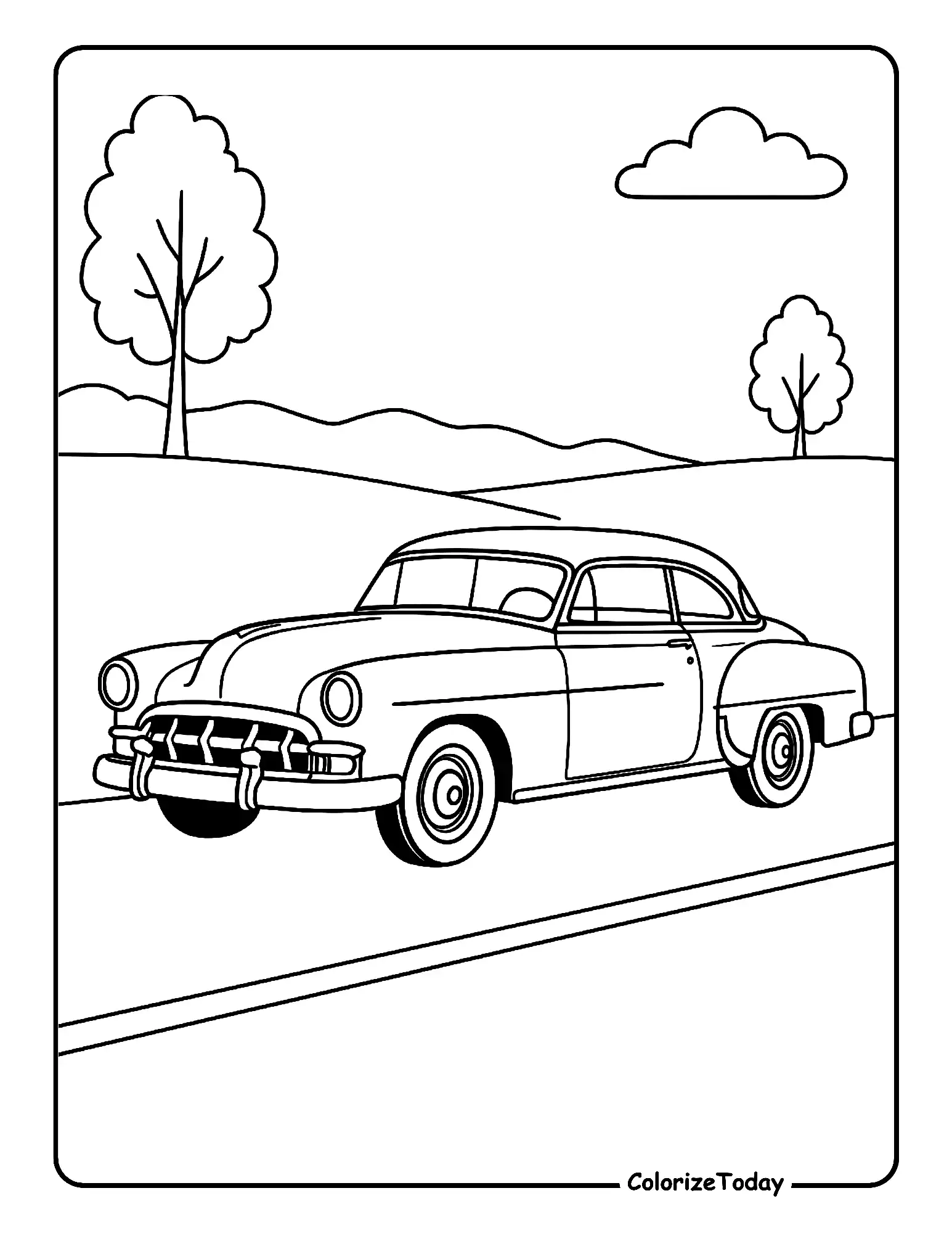 Car Coloring sheet