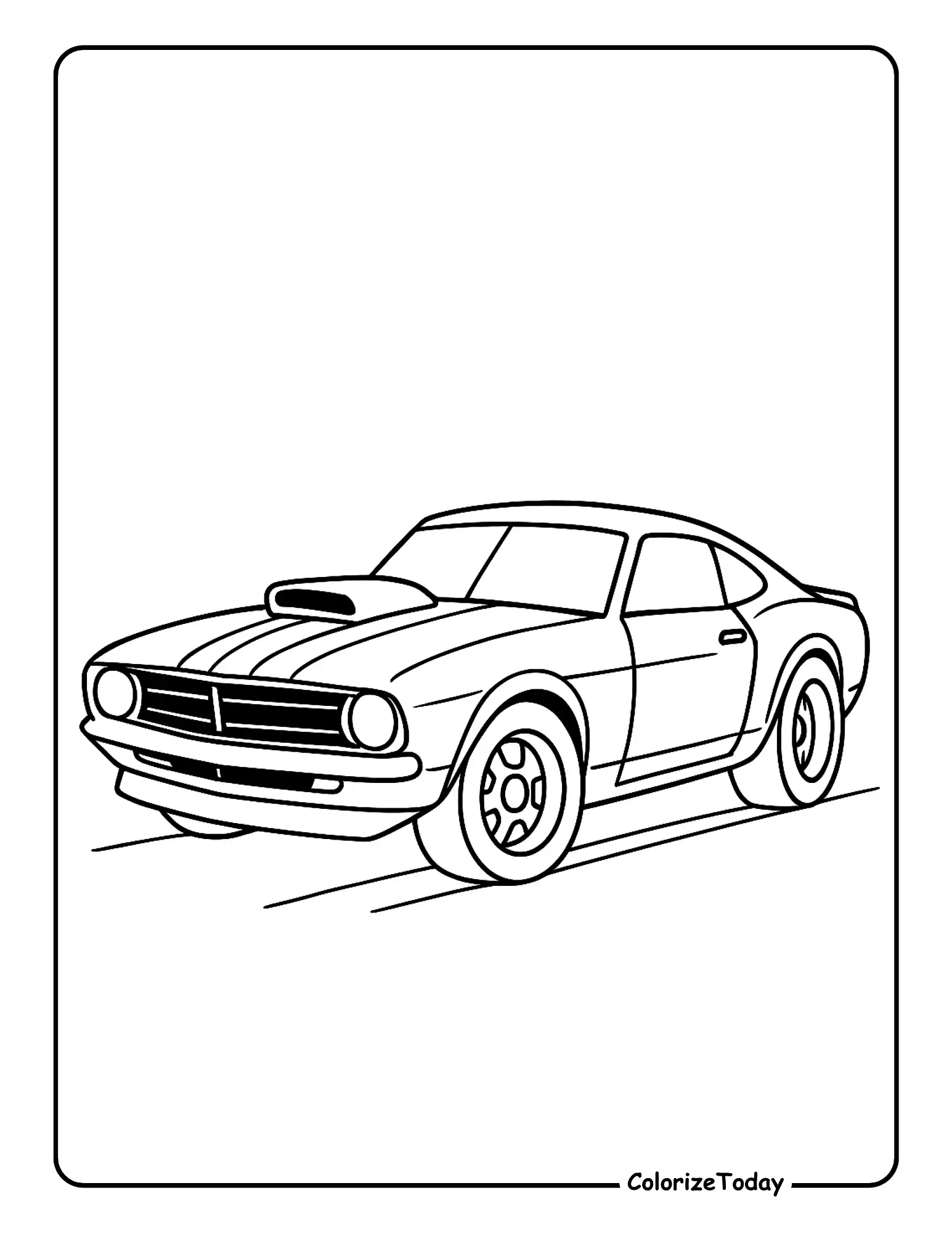 Premium Car Coloring Page