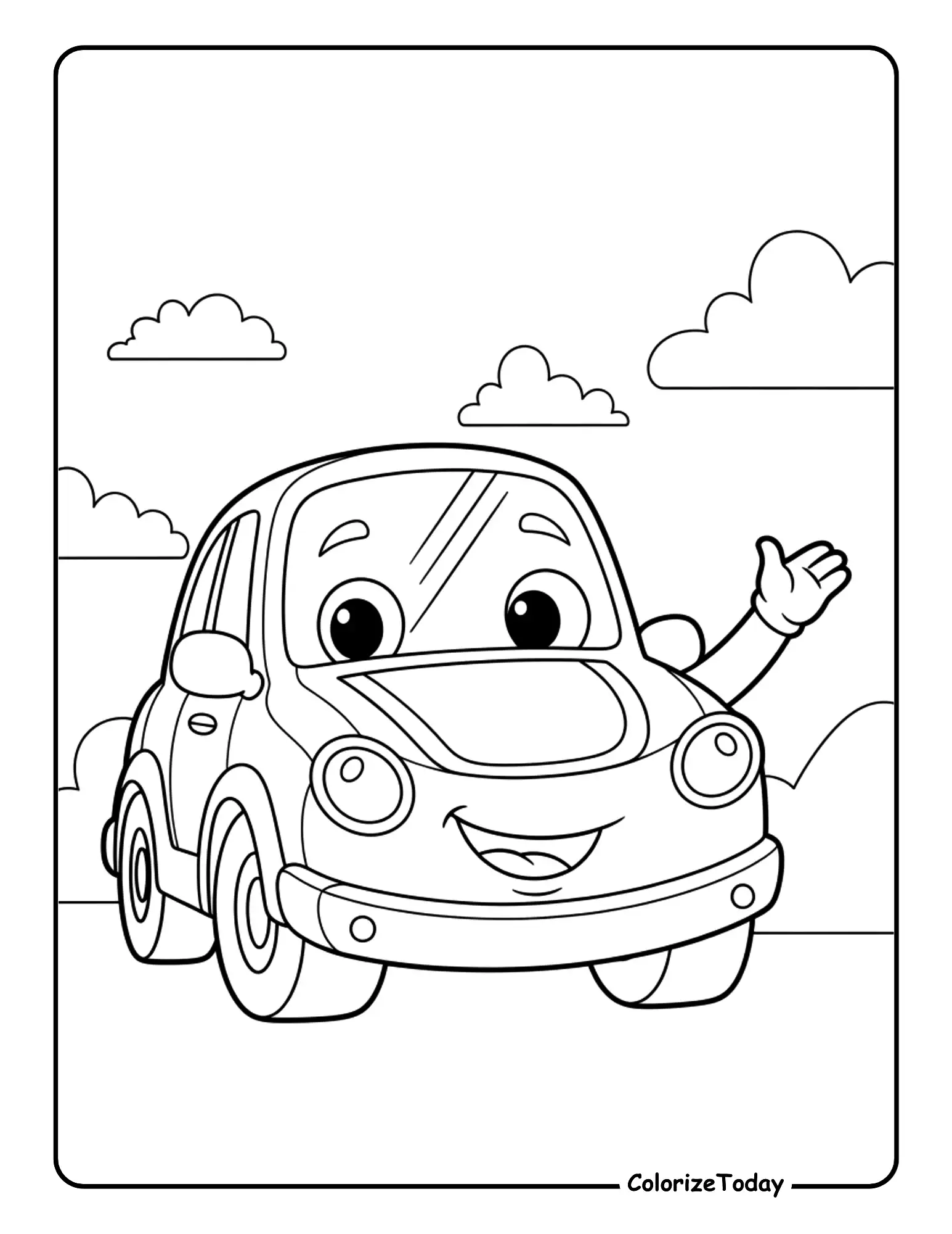 Toy Car Coloring Page