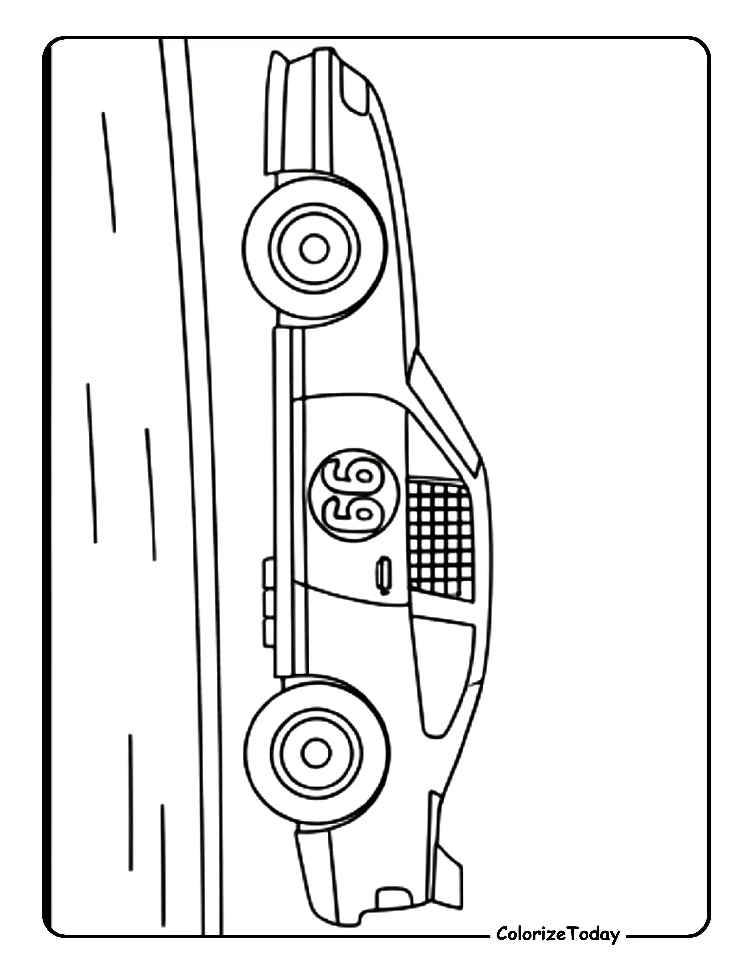 Car Coloring free sheet