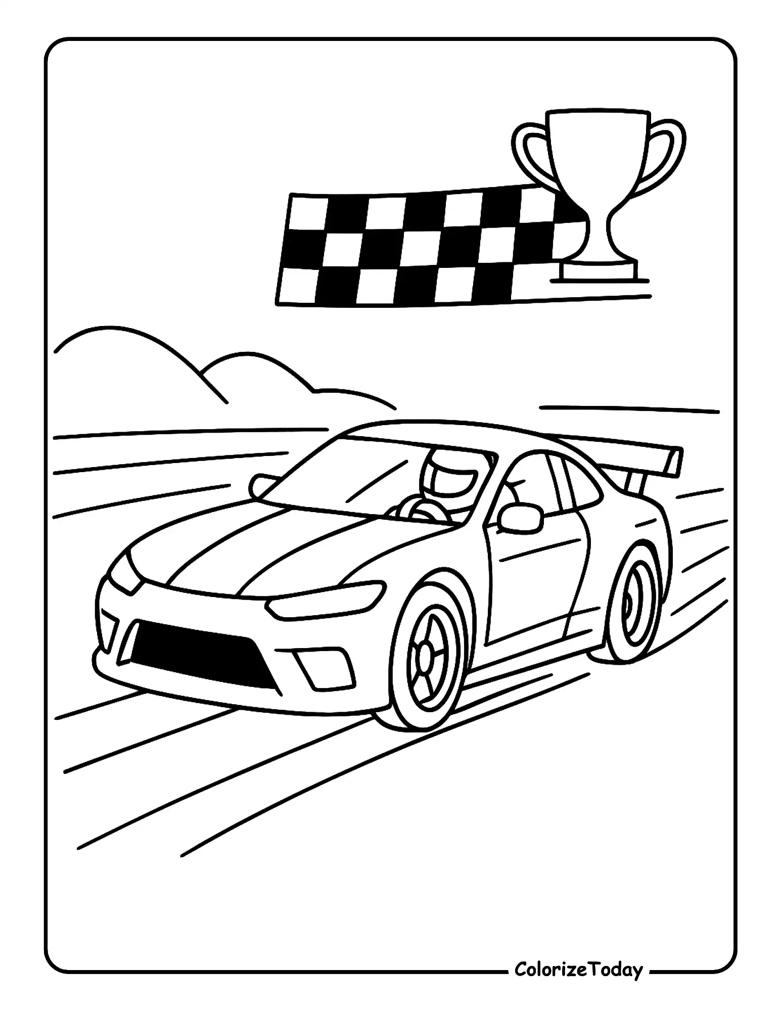 Racing Car Coloring Pages