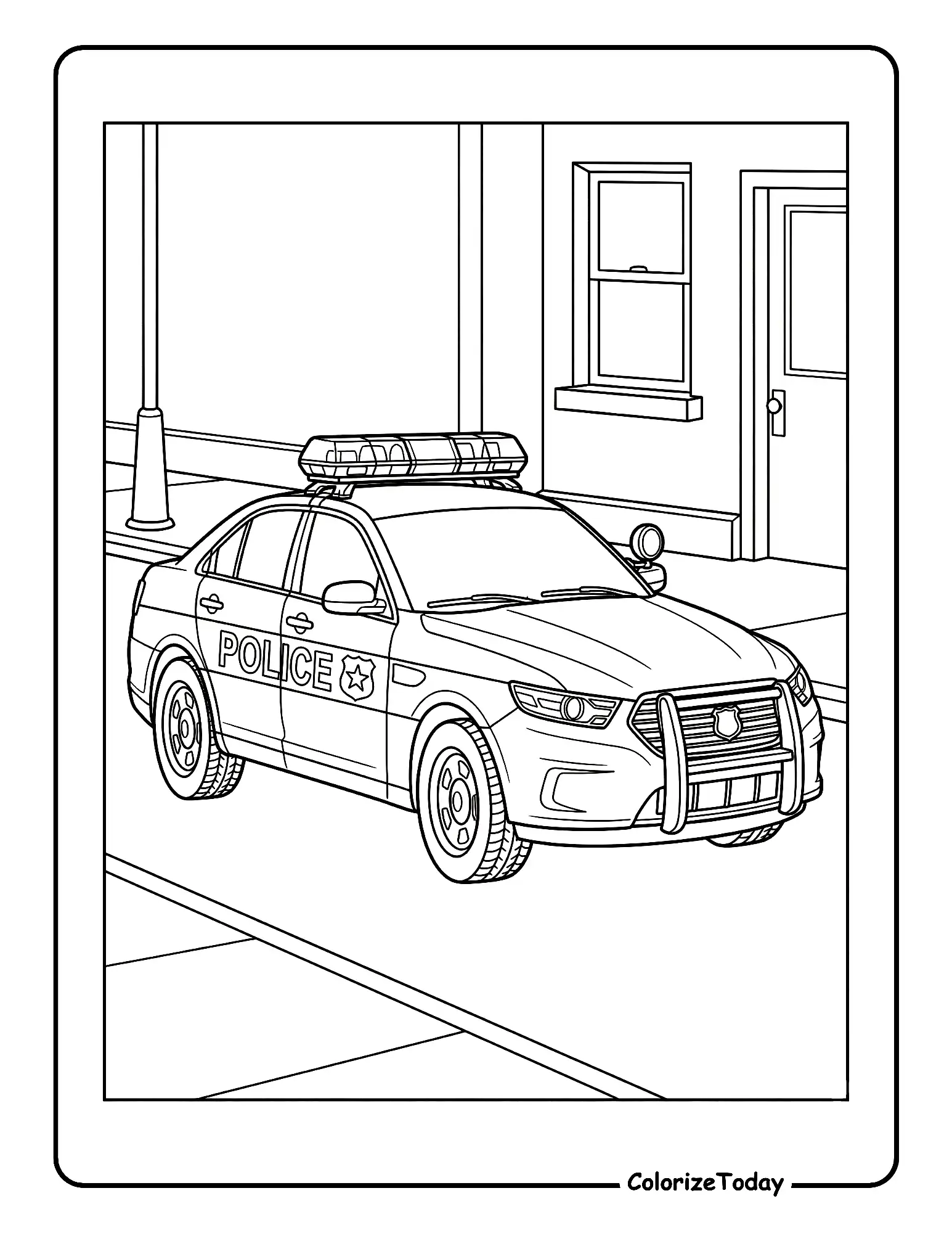 Police Car Coloring Pages