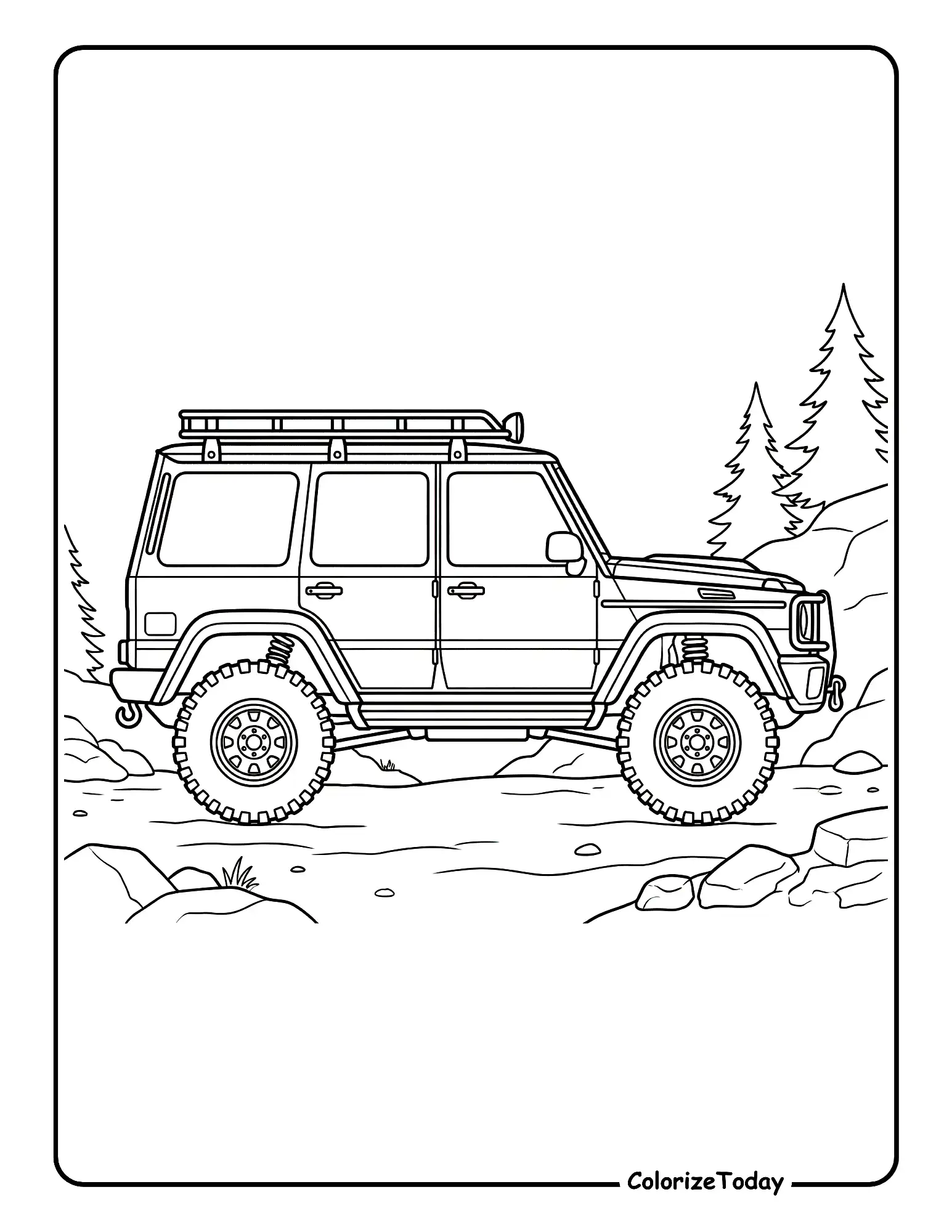 Off road Car Coloring Pages