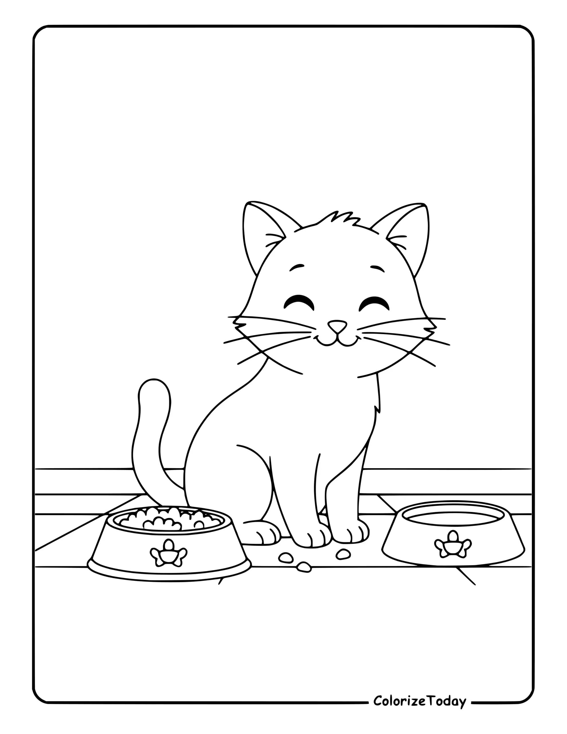 Cat Coloring Sheet for kids 19