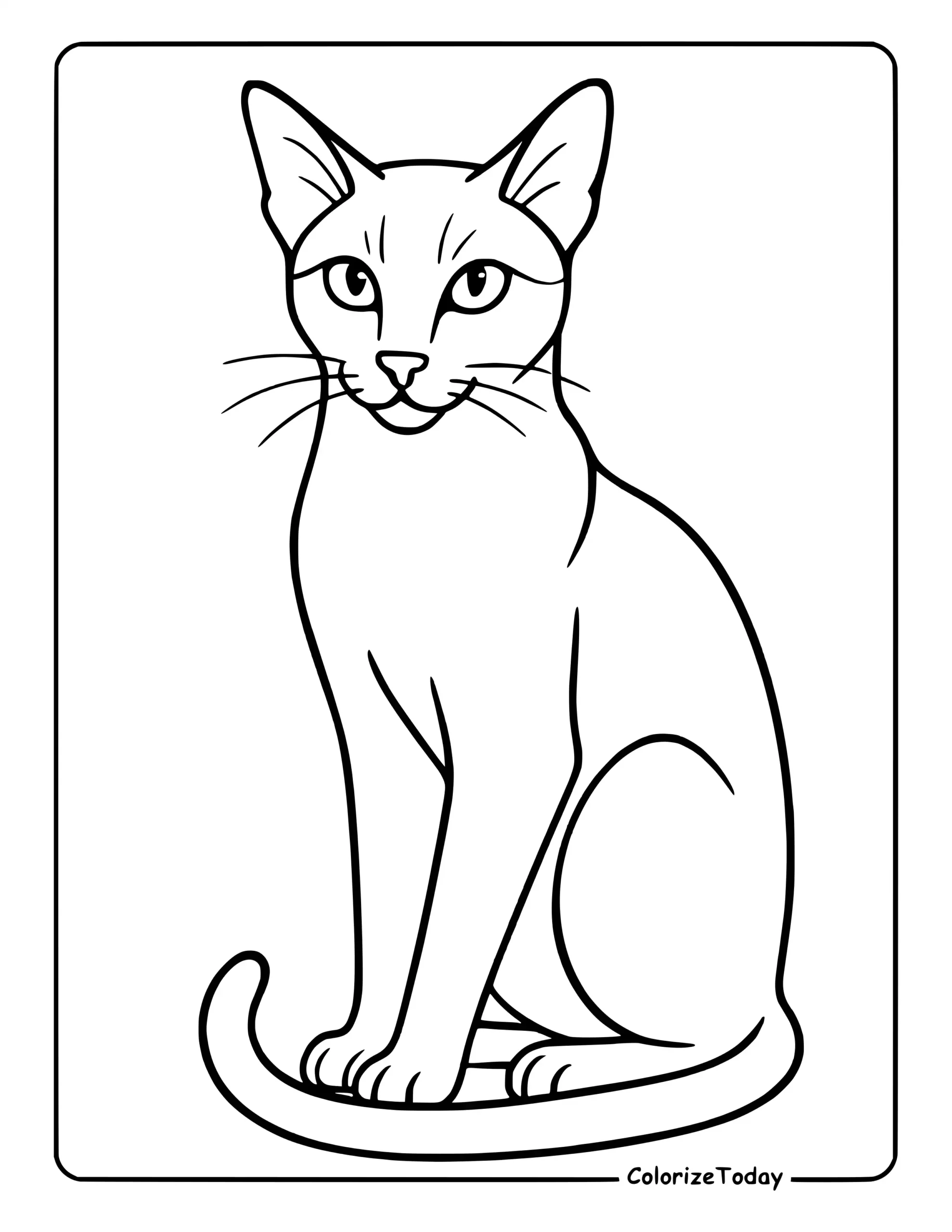 Cat Coloring Page 5